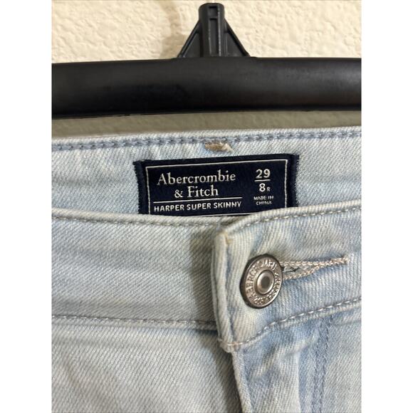 Abercrombie & Fitch Light Blue Distressed Skinny Jeans - Picture 2 of 3